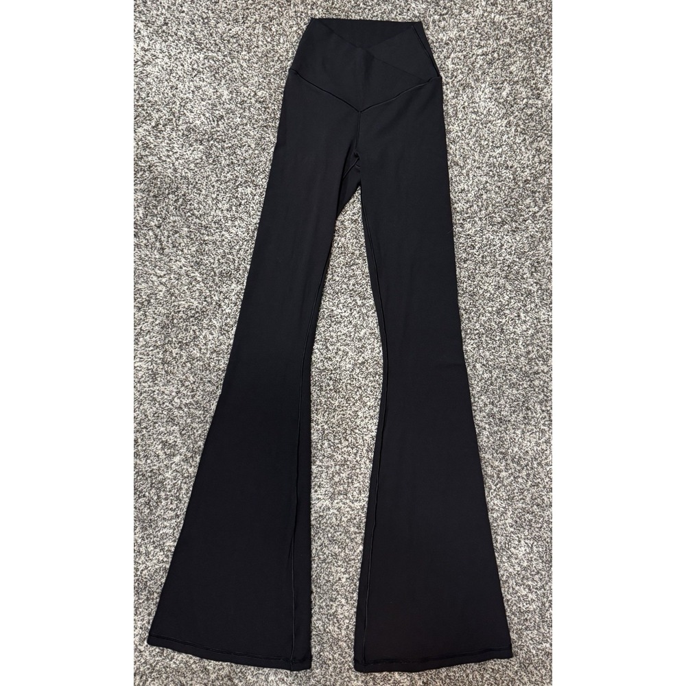 OFFLINE By Aerie Real Me High Waisted Crossover Flare Legging - True Black